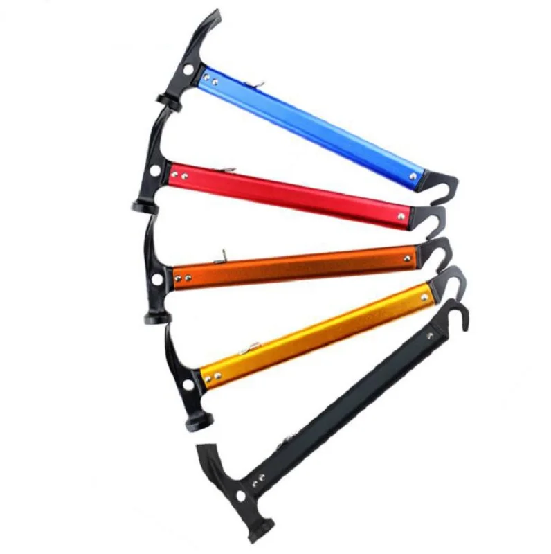 

Outdoor Tent Peg Accessories Climbing Tool Multi-function Camping Hammer Aluminum Steel Axe Ultra Light Tent Nail Puller Shovel