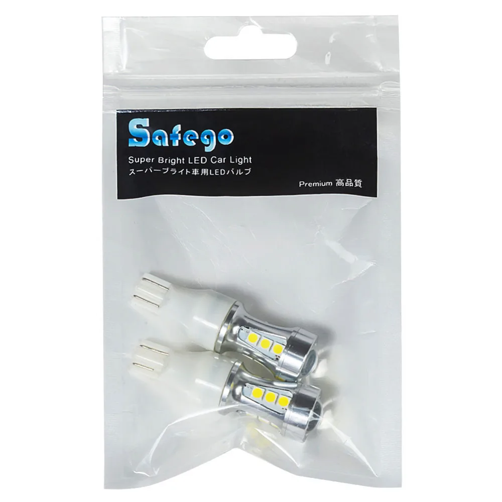 

Safego 2X T15 15 SMD 3030 W16W Led Car Bulb 921 912 Super Bright LED Light Bulb For Car Auto Backup Light Reverse Light 750Lm