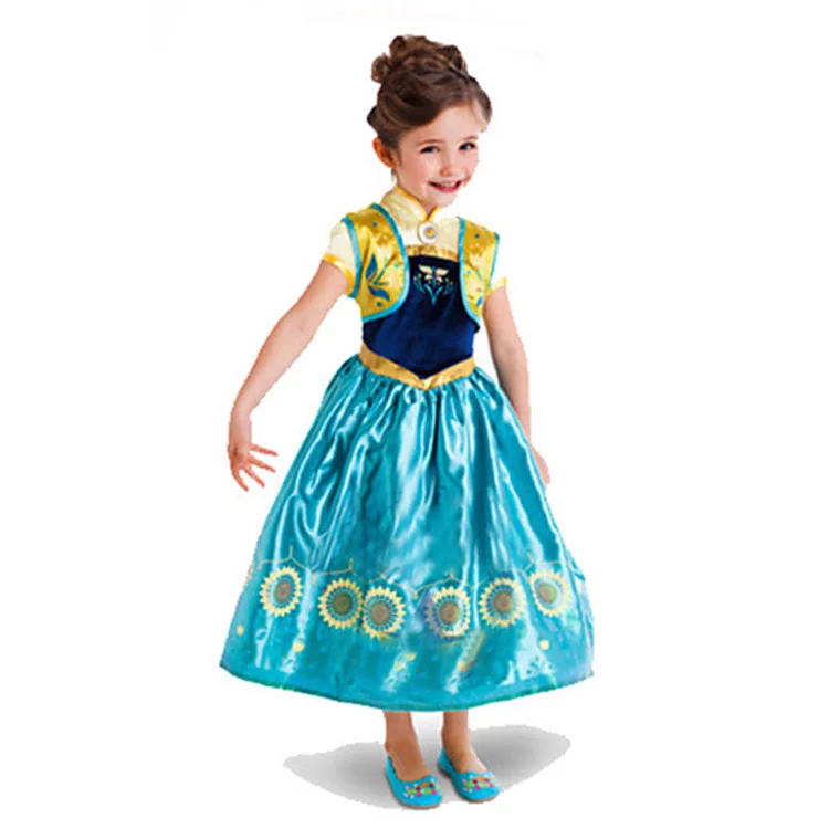 Платья Золушки из мультфильма «Холодное сердце» для девочек; Вечерние платья из тюля для маленьких детей; карнавальный костюм принцессы Эльзы и Анны; vestidos Infantis Menina - Цвет: 1