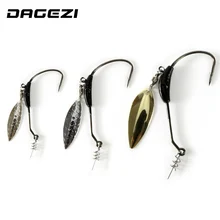 DAGEZI 4 шт./лот 2 г/4 г/7 г с свинцом заостренный Кривошип крючок рыболовный крючок рыба PESCA искусственная приманка крючки для ловли карпа снасти