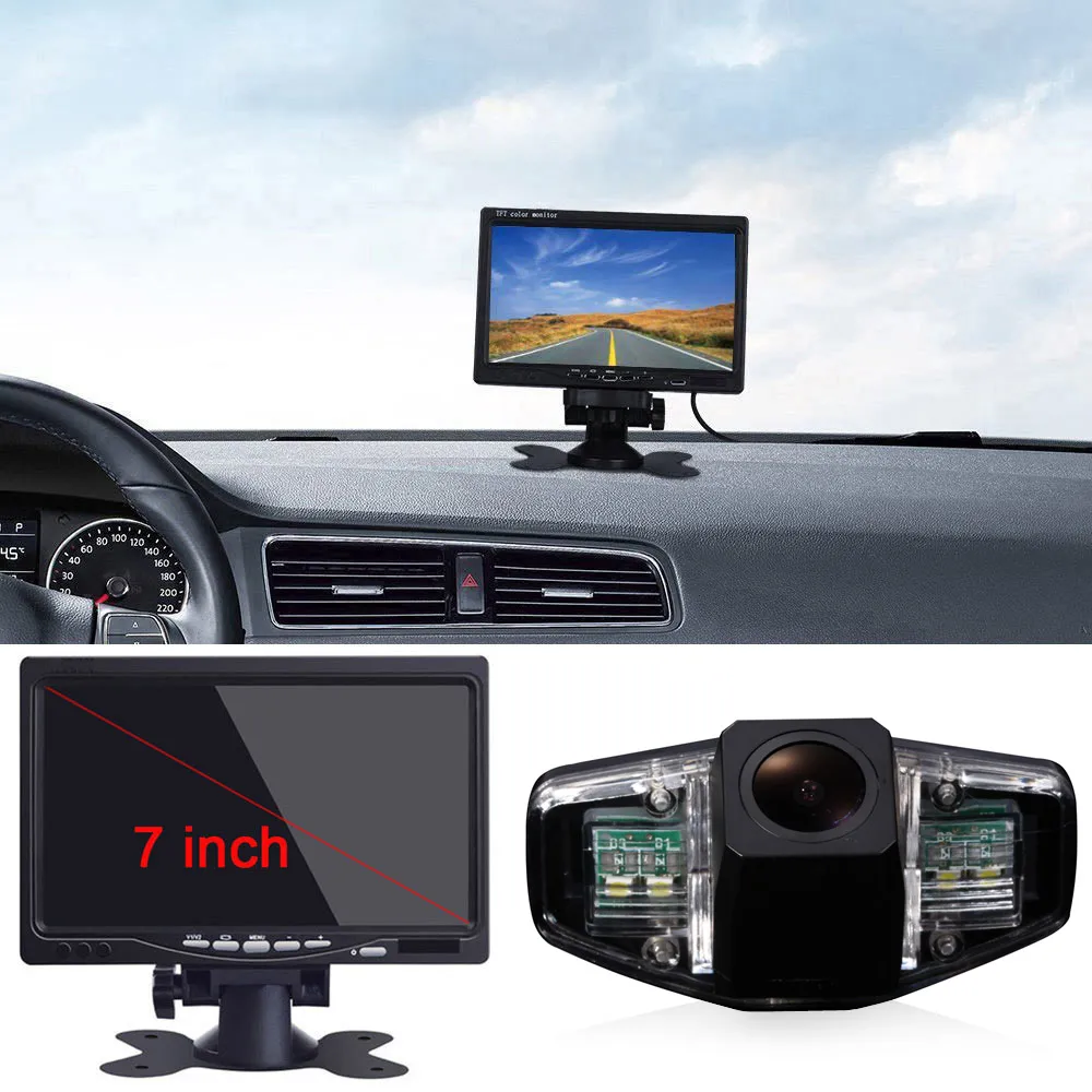

7 inch Monitor Display LCD and car cam For honda accord civic EK FD Pilot Odyssey Acura TSX Car Rear Reverse back Camera parking