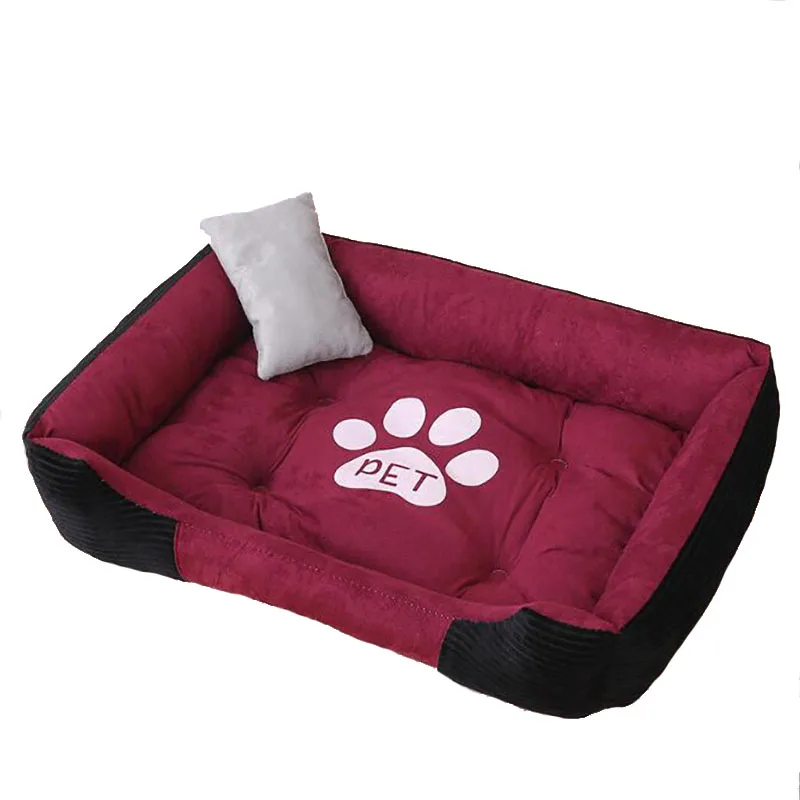 

Soft Fleece Cartoon Pet Dog Bed Breathable Cotton Large Breed Dog Beds For Labrador Golden Cushion Bone Retriever Summer Dog Mat