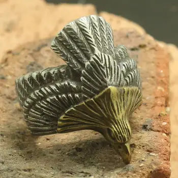 

Mens 316L Stainless Steel Cool Eagle Ring