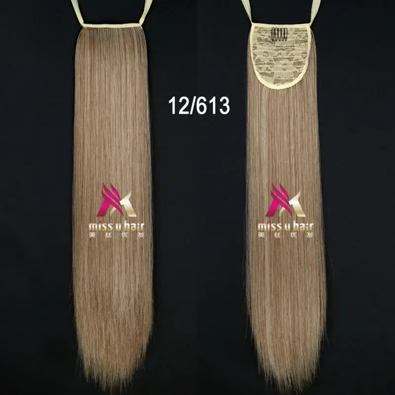 Miss U Hair 2" 60 см 18 цветов Длинные прямые ленты хвост Синтетический зажим для хвостики из волос расширение Повседневные Вечерние парик