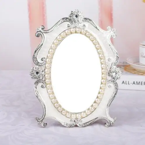 Горячая Распродажа, Европейское винтажное зеркало, принцесса зеркало для макияжа, настольный стол Меса зеркало спальня Туалет Стекло Большой