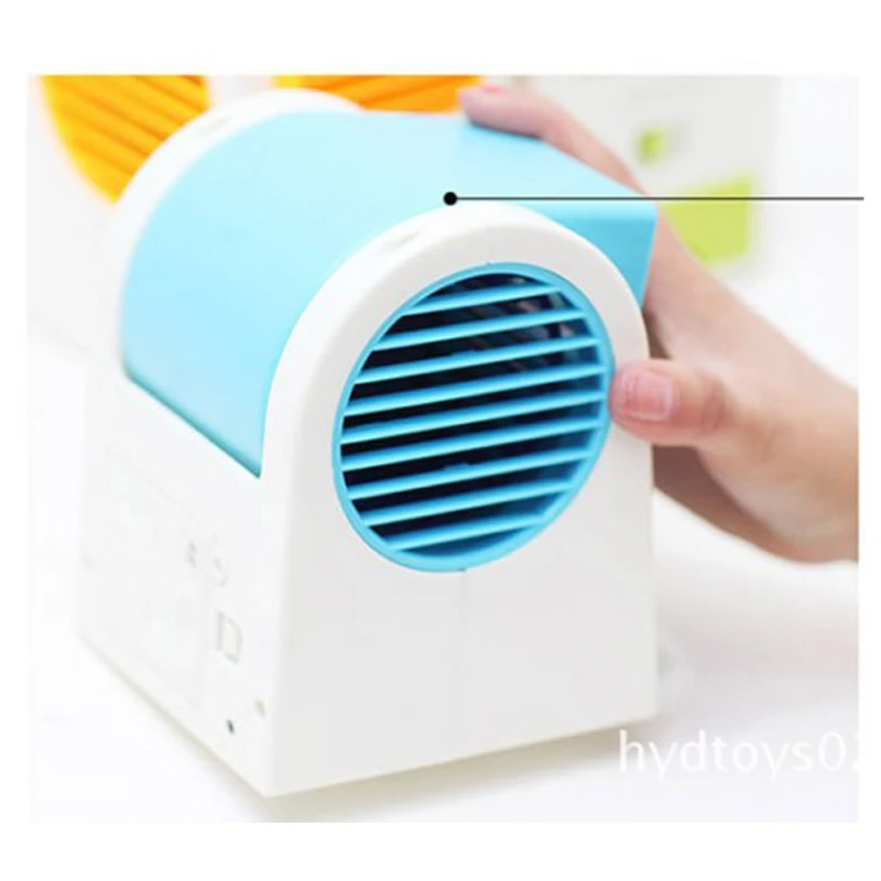 Ventilador Baterías portátiles ventilador sin cuchilla de aire acondicionado ventilador portatil batería abanicos aromaterapia ventilador plástico leque