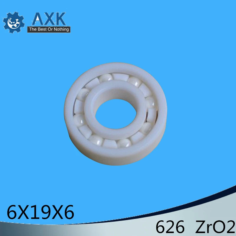 NITRIP 1PCS 626 6x19x6mm White High Precision Full Ceramic ZrO2 Ball Bearing