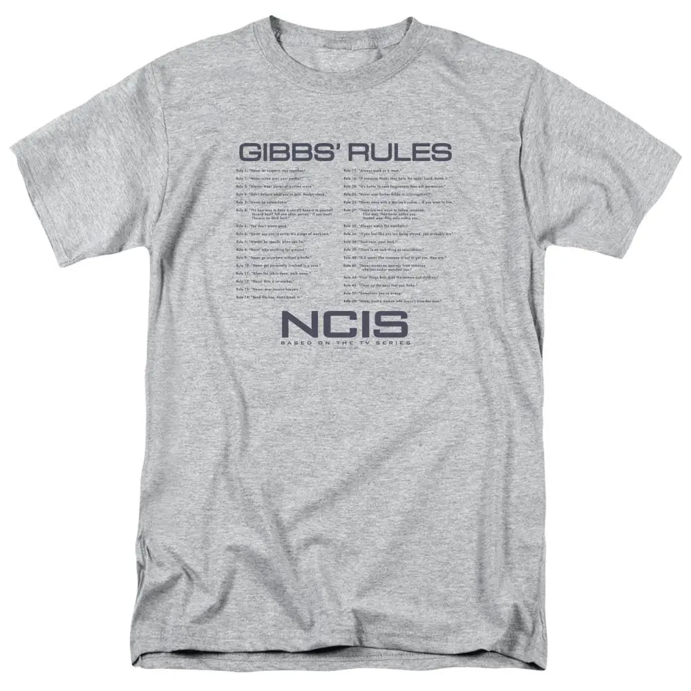 Мужская классическая футболка NCIS Gibbs Rules | одежда