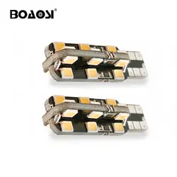 BOAOSI 10x T10 светодиодный 24SMD 2835 Светодиодный лампы для автомобилей светодиодный Авто маркер лампы Интерьер Лампы оформление освещения DC12V