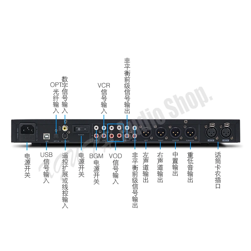 Pre-effects KTV DJ Audio Digital Reverb Effect