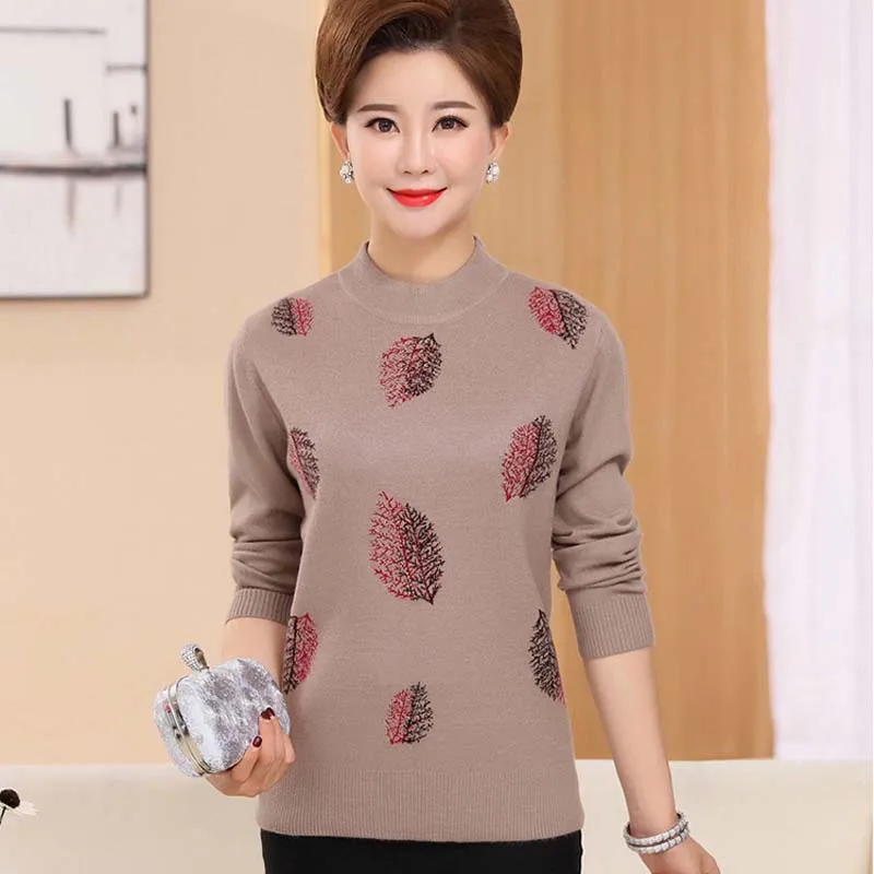 2018 осенне зимняя одежда новые женские свитер с высоким воротником рубашка длинными рукавами мать PXOS45BL8606