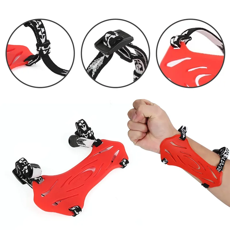 

Ourpgone High Quality Shooting Archery Arrow Soft Rubber 2 Strap Shooting Target Archery Arm Guard Protection Safe Strap Armband