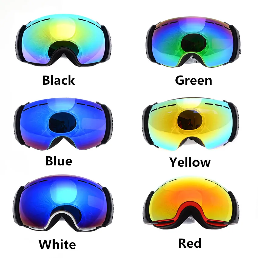 Anti-niebla doble esquí snowboard Gafas de deporte de invierno nieve fotosensibles UV400 grande esférico Gafas ciclismo Gafas Esqui esquí Gafas
