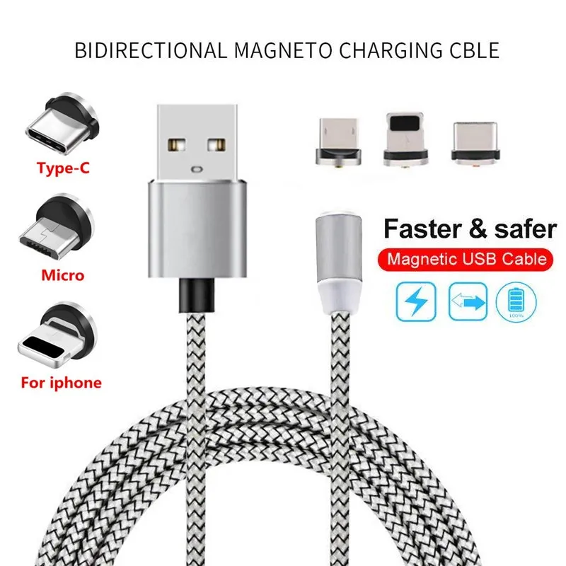 Micro USB C зарядное устройство разъем для Xiaomi huawei samsung iphone 6 7 8 plus XS MAX XR X 5 5S 5C SE sony zte htc LG Nokia Магнитный кабель