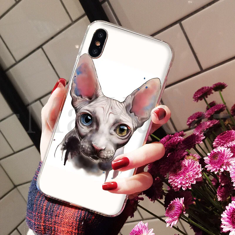 Модный чехол для телефона MaiYaCa Sphynx Mr. Cat для Apple iPhone 8 7 6 6S Plus X XS max 5 5S SE XR