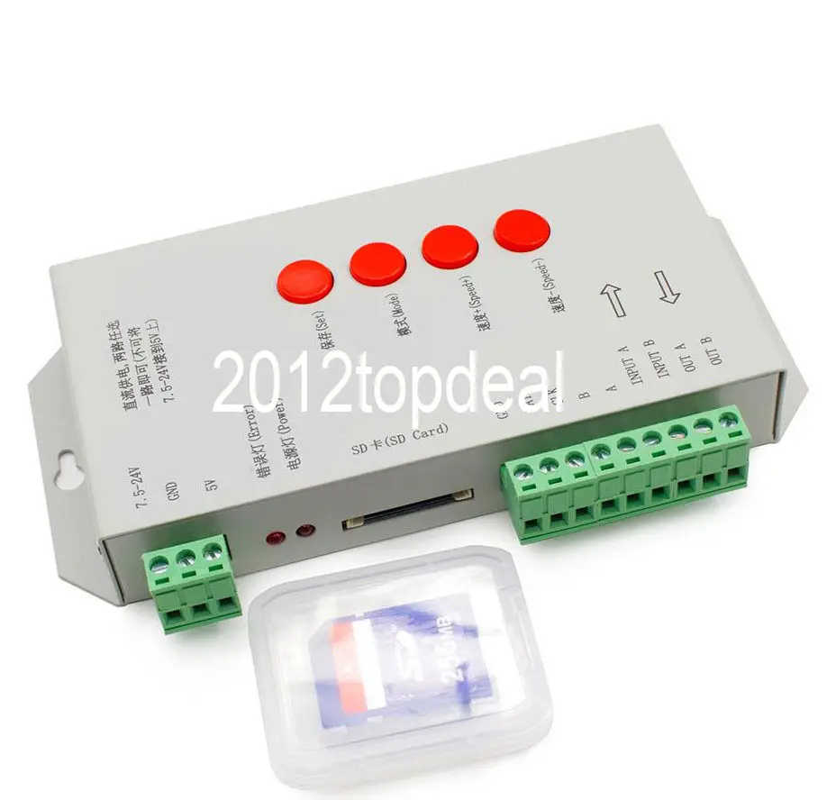 Светодиодная лента для sd карты 5 24 В T1000S контроллер WS2812B 6803 WS2811 RGB|strip box|strip cutterstripped