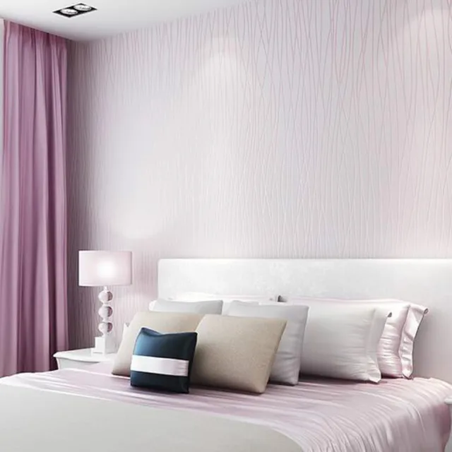 Textured Lines Wallpaper For Bedroom Living Room - Image 2
