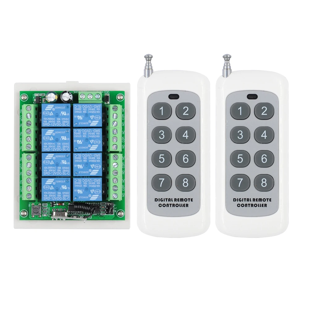 433Mhz DC 12V 8 CH RF беспроводной пульт дистанционного управления Система 8CH релейный