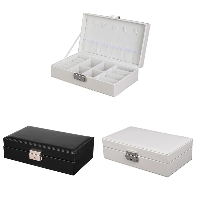

Multifunction Jewelry Storage Box Cosmetics Cosmetics Makeup Organizer Pill Box Pill Container Ring Stud Earring Necklace Color