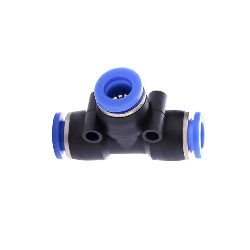 Pneumatic Plastic Tee Air Straight Type T Connectors