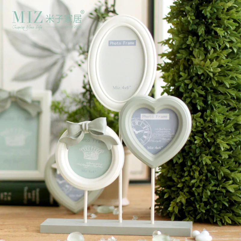 

Miz Home Cinderella Series 1 Set 3 Pieces Resin Handmade Bow-knot Photo Frame Set Picture Frame