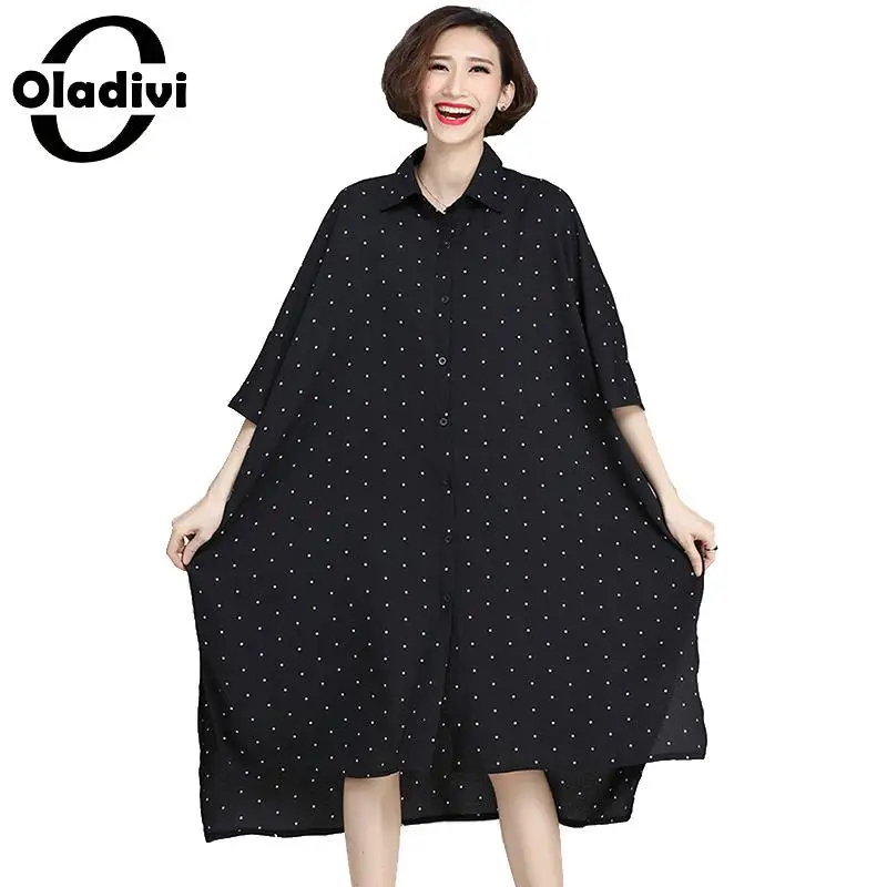 

Oladivi Oversized Plus Size Women Shirts 2019 Spring Summer Casual Loose Big Size Blouses Fashion Ladies Top Tunics Female Blusa