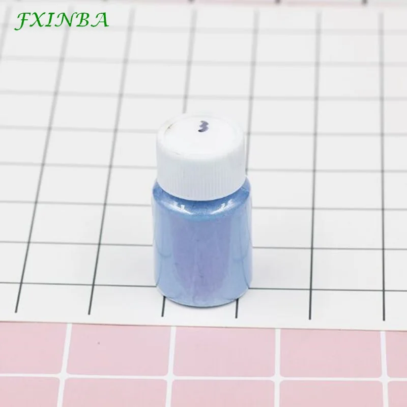19 light blue FXINBA 24 цвета слюда пудра с эффектом блеска DIY Поставки слаймов игрушки пигмент Декор изготовление краски/дизайн ногтей/порошковая краска пушистый Lizun глина - Цвет: 19 light blue