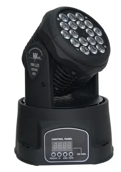 

7pcs/Lot, 18x3W RGB Mini LED Moving Head Wash Light