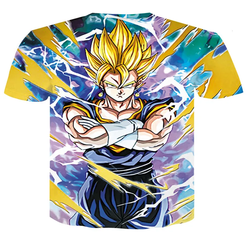 Футболка Dragon Ball Z мужские Аниме футболки с 3D принтом Goku/Gohan/Goten/Vegeta/Master Roshi модная