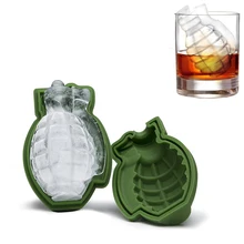 3D граната форма для льда креативный бар аксессуары для паба Инструменты Зеленый 3D большая форма для льда еда вино силиконовая форма для льда