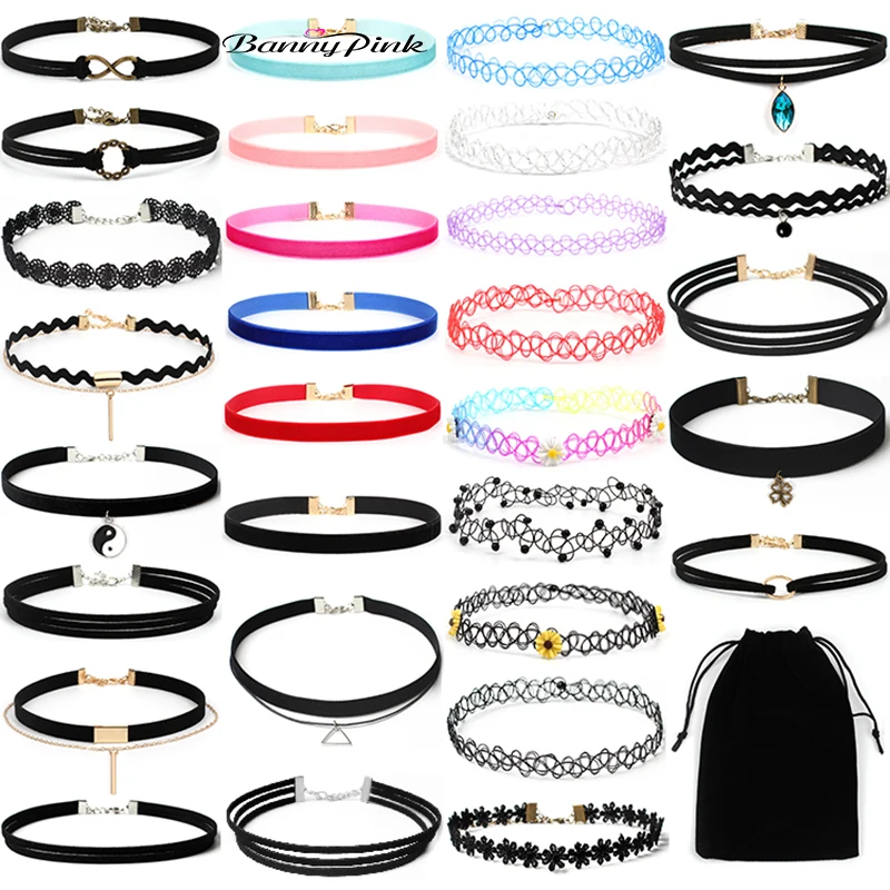 Женский ошейник Банни розовый 30 шт./компл.|chokers necklaces for women|choker fashion necklaceschoker necklace |