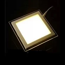 AC 85-265V 6W 12W 18W LED Ceiling Recessed Downlight Round Acrylic Panel Light For Foyer Kitchen