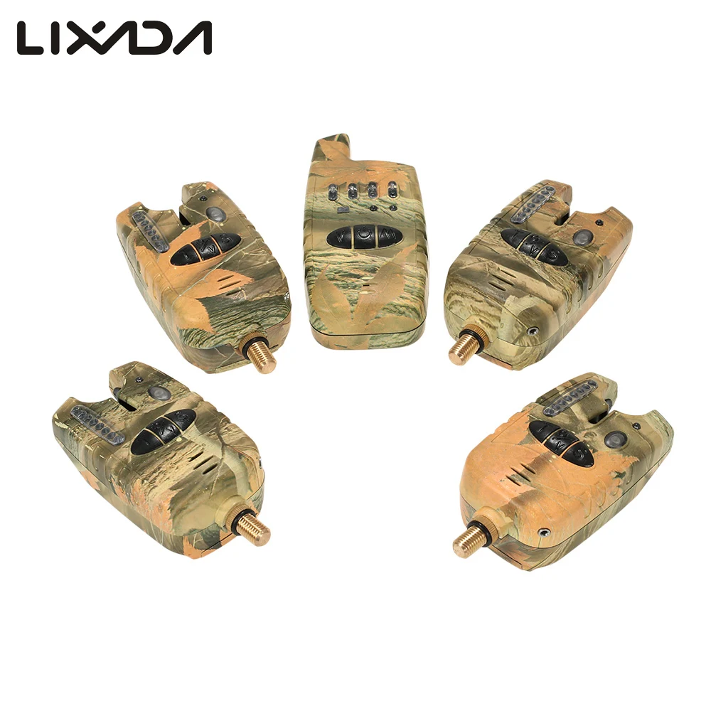 

Lixada YJ-37 Wireless Digital Fishing Alarm Set Water-resistant 4 Fishing Bite Alarm + 1 Receiver in Case Fishing Alerts 2 Color