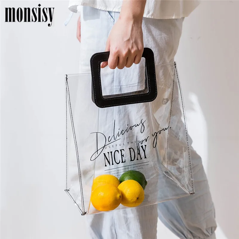 Monsisy 2019 Роскошные прозрачные ПВХ женские сумки желе Прозрачные тоут