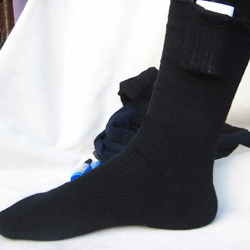 Winter Electric Heated Socks Black Rechargeable battery Health Electric Heating Warm Elastic Absorbent Socks