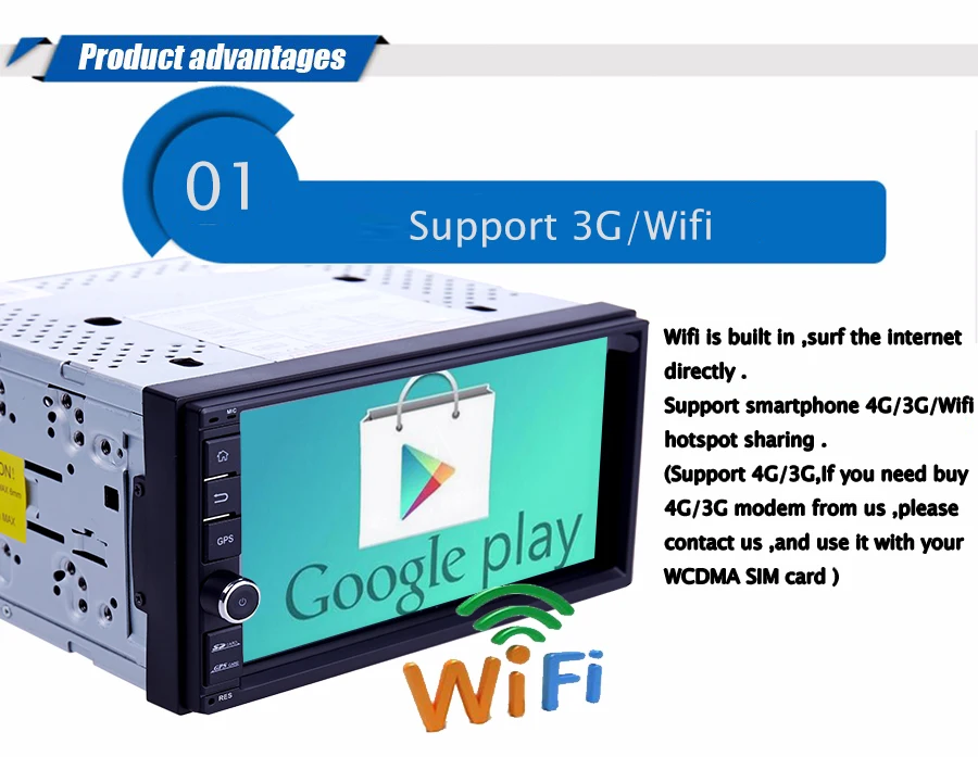 Sale Free Camera Android 7.1 2GB RAM 1024*600 Car GPS 2Din Radio Universal Car DVD Player Double Din Stereo GPS car radio 4G WIFI CAM 1