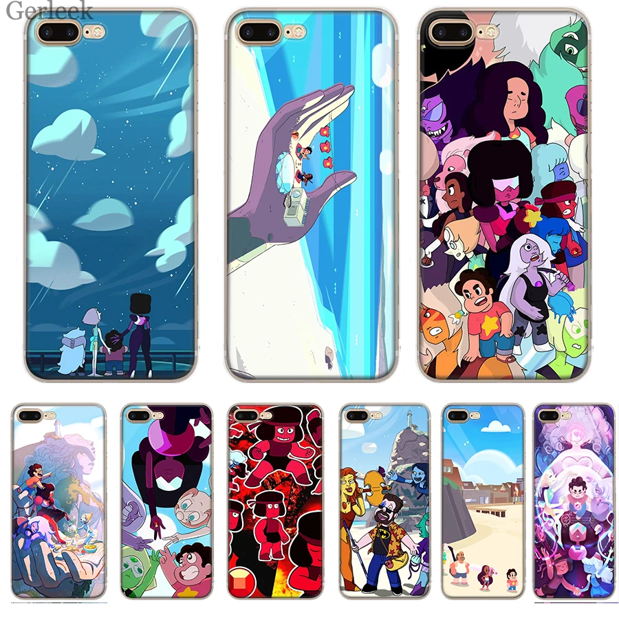 Cartoon Steven Universe Phone Case Cover For iPhone 6 6S 5 5S SE XR X XS MAX 8 7 6 Plus Cases-in