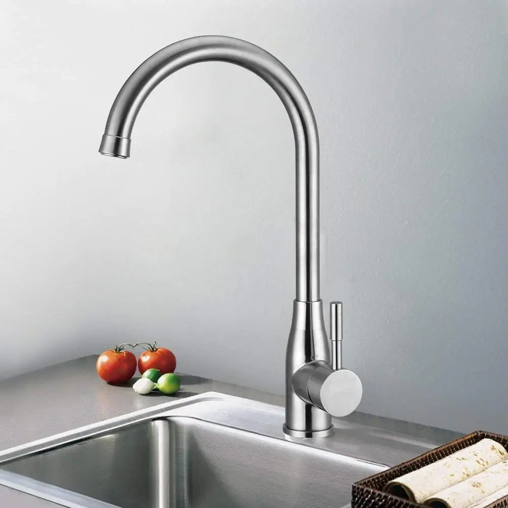 MOIIO Brushed Nickel Kitchen Sink Faucet Brass Mixer Tap/Faucet for Bar Sink with Swivel Spout Aerator Sprayer MOIIO Brushed Nickel Kitchen Sink Faucet Brass Mixer Tap/Faucet for Bar Sink with Swivel Spout Aerator Sprayer