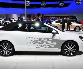 

Car Racing Hot Fire Blaze Flames 62'' Door Decal for GOLF Vinyl Side Stickers ZC989