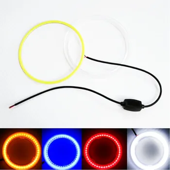 

Bright!! COB 110mm 16Pcs(8pairs) Auto Halo Rings Angel Eye COB Chip Headlight 81 SMD Car Angel Eyes Motorcycle With Lampshades