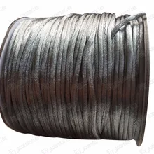 1,5 мм серый атласный шнур нейлоновый шнур китайский узел Бисероплетение+ Макраме Веревка браслет шнуры для аксессуаров 80 м/рулон