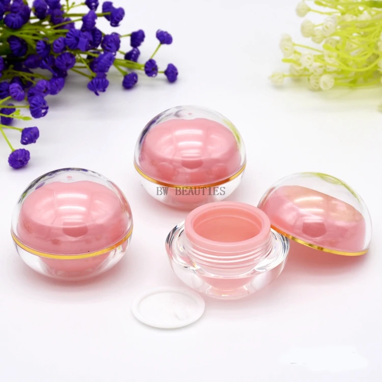 

300Pcs 10g Cream Jar 4 Colors For Lip Balm Lipstick Empty Spherical Round Lip Gloss Jar Mini Sample Container