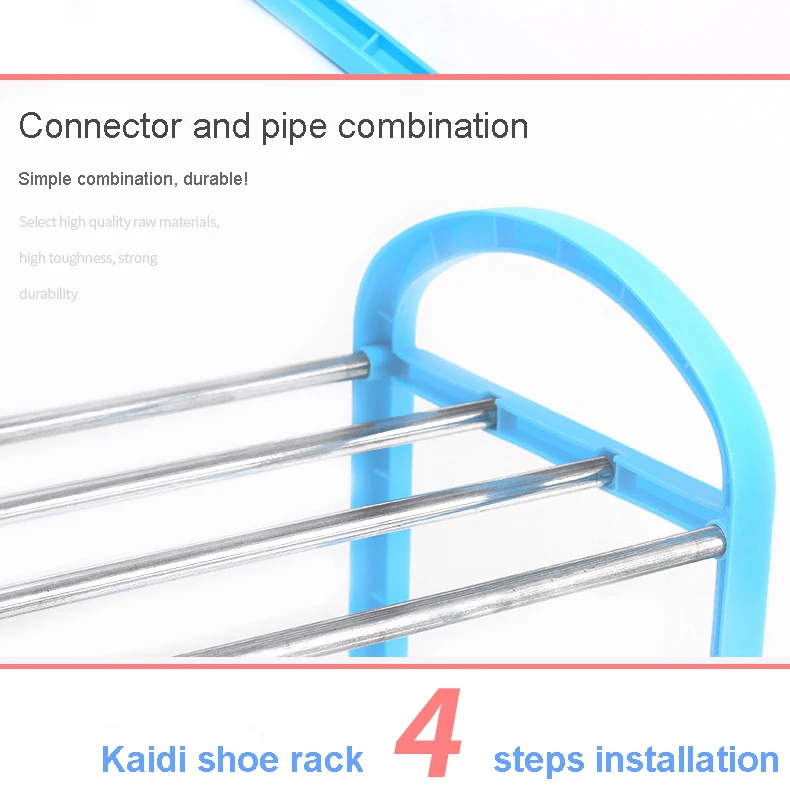 Kaidi простой 4-слойный стойка для обуви стране происхождения общежития двери защита от пыли обувной шкаф сборки маленькая обувь полки