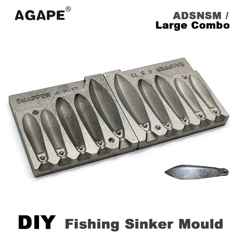 Agape DIY рыболовные снаппер грузило прессформы ADSNSM/большой комбо Snapper 112g 224g 336g 5