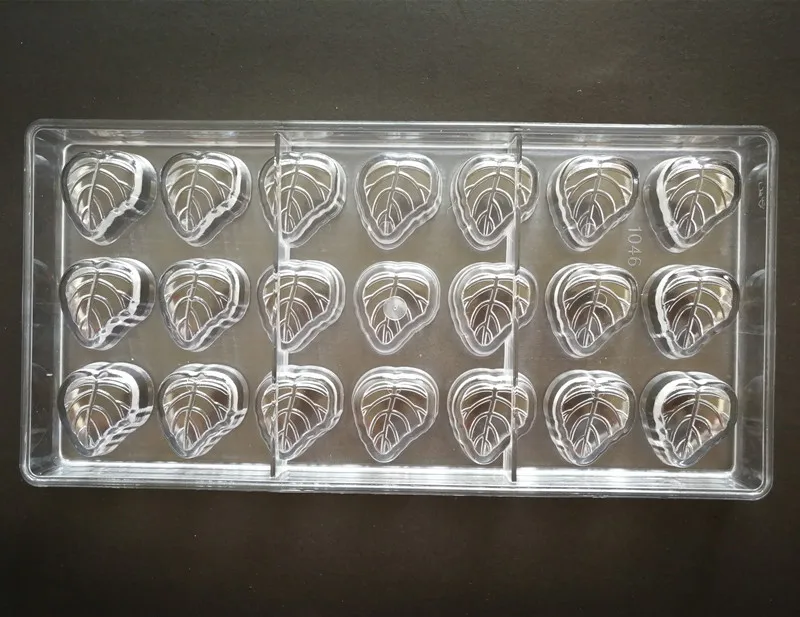 21 полость в форме листа жесткая фотоформа для торта|polycarbonate chocolate moulds|polycarbonate
