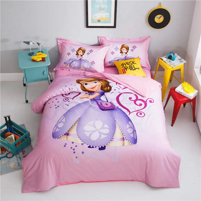 Us 75 72 30 Off 3d Disney Bedroom Decor Girls Pillowcases Kids Cartoon Home Textile Frozen Princess Bedding Egyptian Cotton Bed Linen Queen Size In