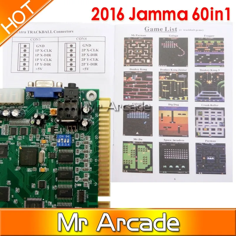 60 в 1 классическая аркадная игра PCB Jamma мульти игра Pcb для аркадной игры машина аркадная игра доска