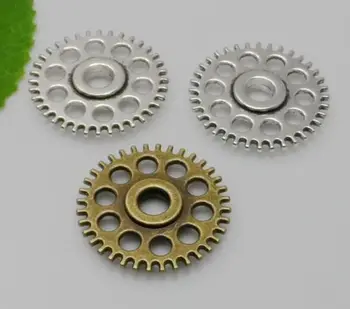 

100Pcs Steampunk Machinery Gear Charms Vintage Zinc Alloy Jewelry Charms 26mm