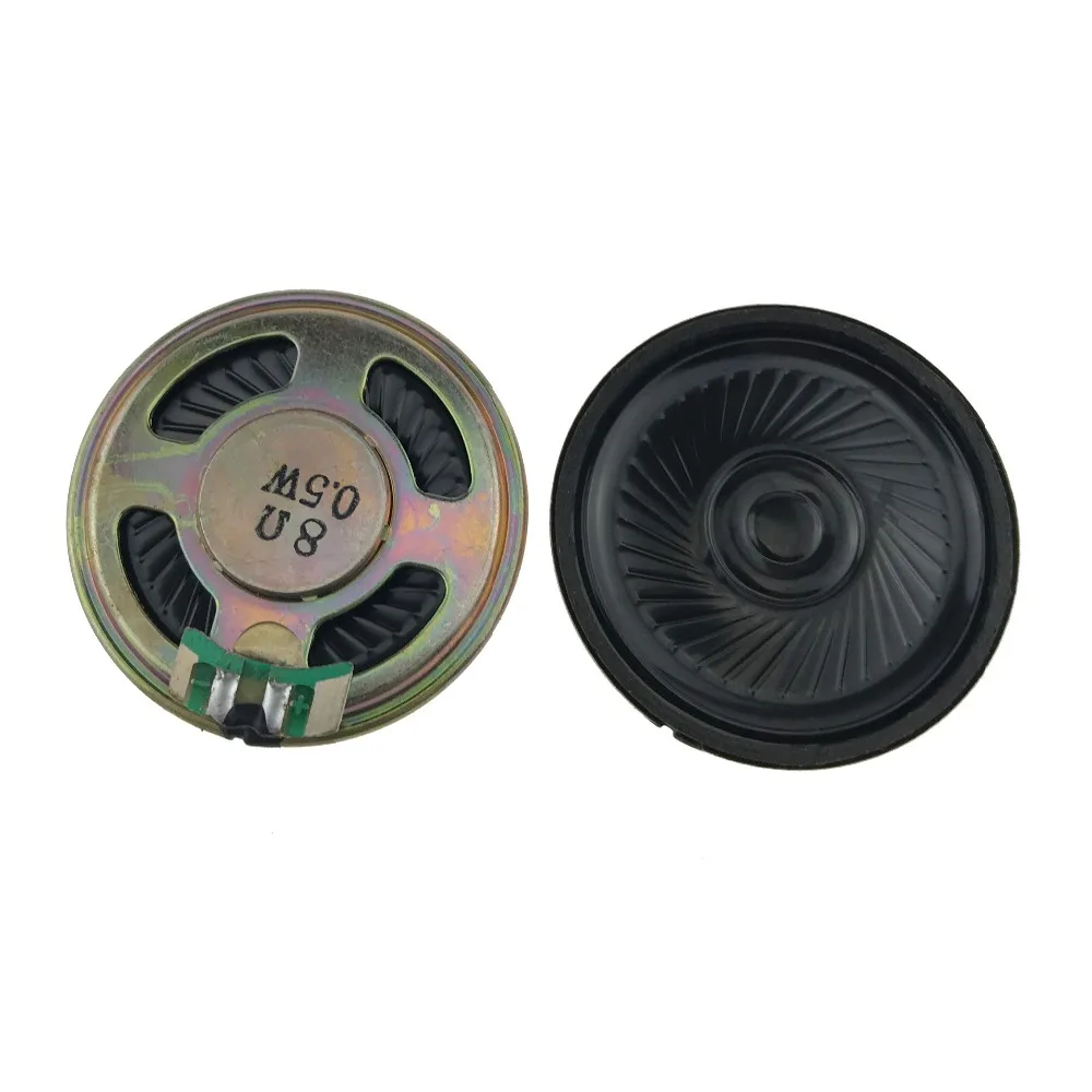 

(10pcs/lot) 0.5W 0.5Watt 8 Ohms 8R 8Ohm mini Round Speaker Diameter 40MM thickness 5MM Small Horn Doorbell Speaker