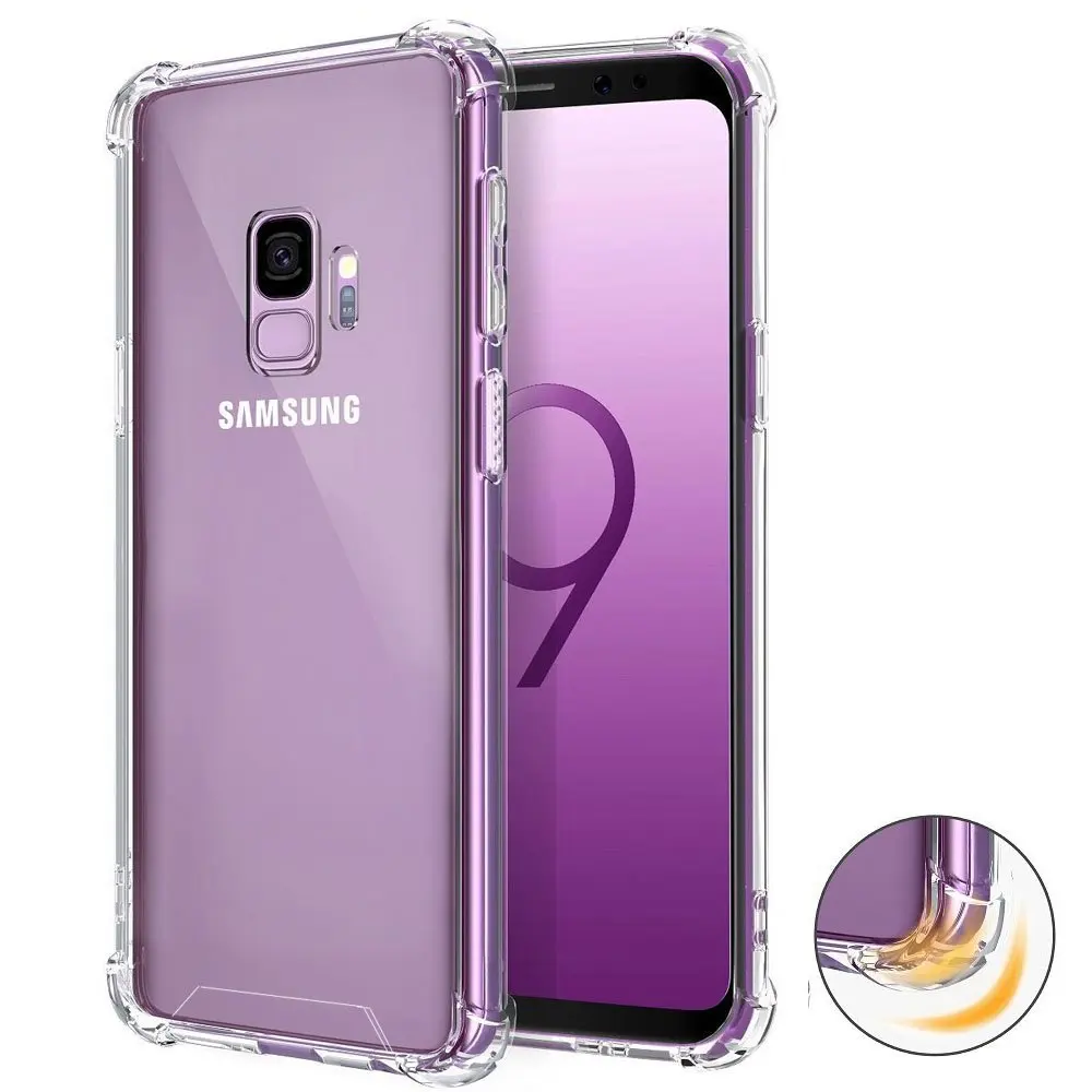 

VSKEY Shockproof Phone Case For Samsung Galaxy S10 S8 S9 Plus Note 8 Note 9 Soft TPU Silicone Phone Protective Cover